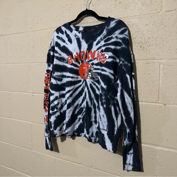NFL x Tommy Hilfiger Cleveland Browns women’s long sleeve tie-dye tshirt size XL - Picture 2 of 8